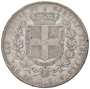 reverse: VITTORIO EMANUELE II, 5 Lire, 1861-T