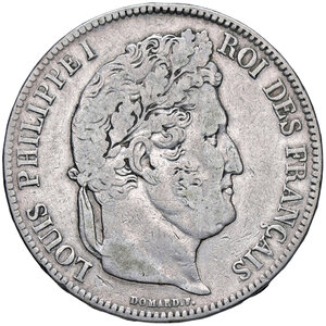 obverse: FRANCIA, Luigi Filippo - 5 Franchi, 1838 A