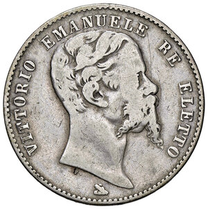 obverse: VITTORIO EMANUELE II RE ELETTO, 2 Lire, 1860-F