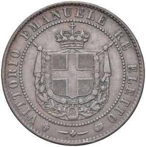 obverse: VITTORIO EMANUELE II RE ELETTO, 5 Centesimi, 1859