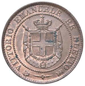 obverse: VITTORIO EMANUELE II RE ELETTO, 2 Centesimi, 1859