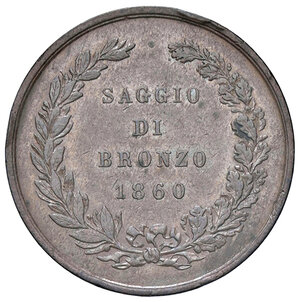 obverse: VITTORIO EMANUELE II, Saggio di bronzo 