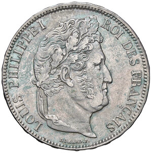 obverse: FRANCIA, Luigi Filippo - 5 Franchi, 1838 MA