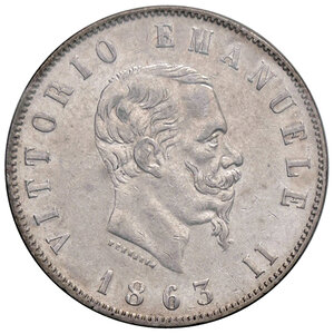 obverse: VITTORIO EMANUELE II, 2 Lire 