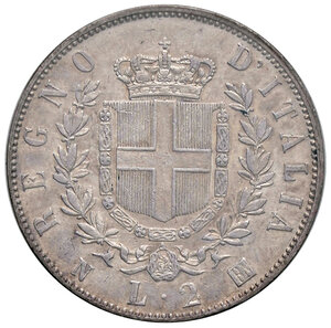 reverse: VITTORIO EMANUELE II, 2 Lire 