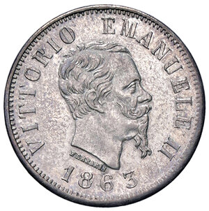 obverse: VITTORIO EMANUELE II, 50 Centesimi 