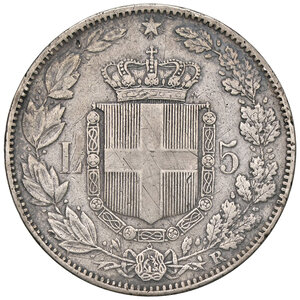 reverse: UMBERTO I, 5 Lire, 1878