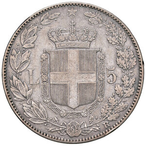 reverse: UMBERTO I, 5 Lire, 1879