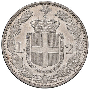 reverse: UMBERTO I, 2 lire, 1897