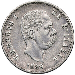 obverse: UMBERTO I, 50 centesimi, 1889