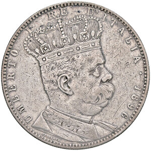 obverse: UMBERTO I - ERITREA, 5 Lire, 1896