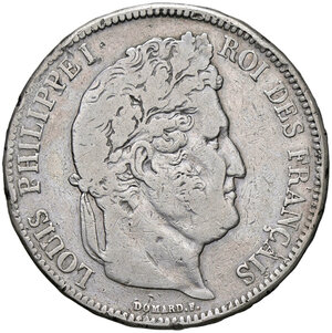 obverse: FRANCIA, Luigi Filippo - 5 Franchi, 1838 MA