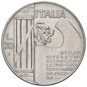 reverse: VITTORIO EMANUELE III, 20 Lire, 1928