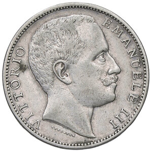 obverse: VITTORIO EMANUELE III, 2 Lire, 1906