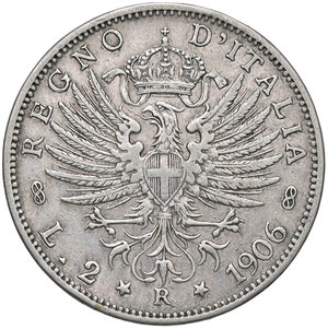 reverse: VITTORIO EMANUELE III, 2 Lire, 1906