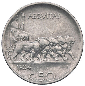 reverse: VITTORIO EMANUELE III, 50 Centesimi, 1924