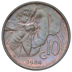 reverse: VITTORIO EMANUELE III, 10 Centesimi, 1924