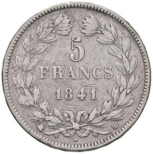 reverse: FRANCIA, Luigi Filippo - 5 Franchi, 1841 BB