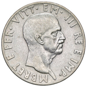 obverse: VITTORIO EMANUELE III - ALBANIA, 10 Lek, 1939