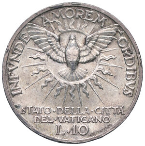 reverse: SEDE VACANTE, 10 Lire, 1939