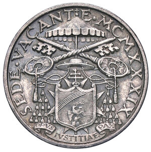 obverse: SEDE VACANTE, 5 Lire, 1939