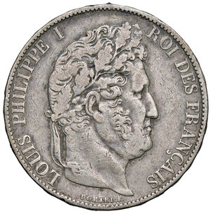 obverse: FRANCIA, Luigi Filippo - 5 Franchi, 1847 A