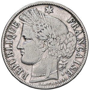 obverse: FRANCIA, Seconda Repubblica - 5 Franchi, 1848 BB