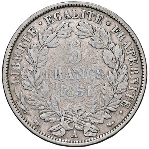 reverse: FRANCIA, Seconda Repubblica - 5 Franchi, 1848 BB