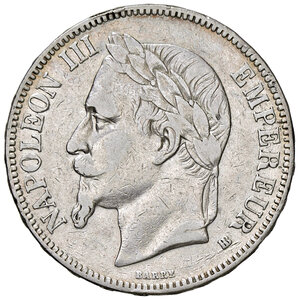 obverse: FRANCIA, Napoleone III - 5 Franchi, 1867