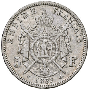 reverse: FRANCIA, Napoleone III - 5 Franchi, 1867