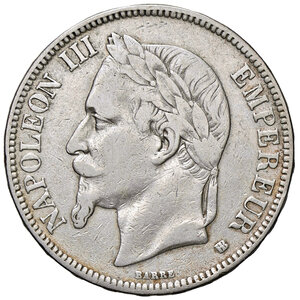 obverse: FRANCIA, Napoleone III - 5 Franchi, 1869