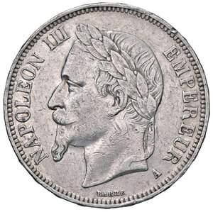 obverse: FRANCIA, Napoleone III - 5 Franchi, 1869