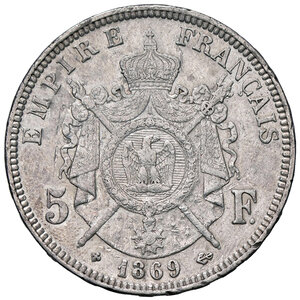 reverse: FRANCIA, Napoleone III - 5 Franchi, 1869