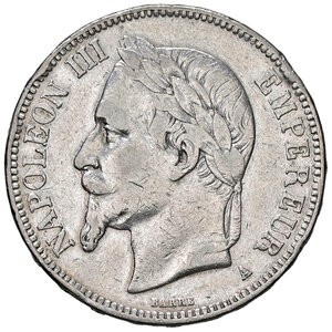 obverse: FRANCIA, Napoleone III - 5 Franchi, 1870