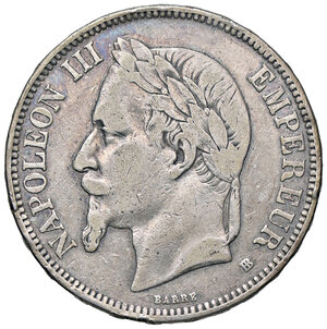 obverse: FRANCIA, Napoleone III - 5 Franchi, 1870