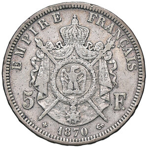 reverse: FRANCIA, Napoleone III - 5 Franchi, 1870