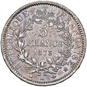 reverse: FRANCIA, Terza Repubblica - 5 Franchi, 1873 A