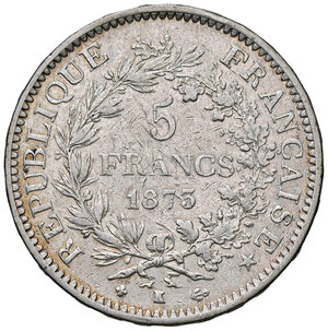 reverse: FRANCIA, Terza Repubblica - 5 Franchi, 1873 K