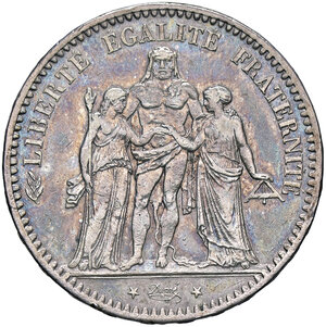 obverse: FRANCIA, Terza Repubblica - 5 Franchi, 1876 A