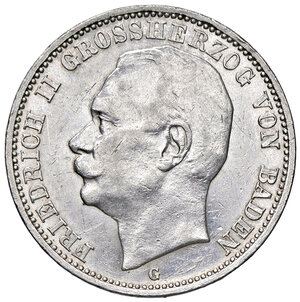 obverse: GERMANIA, Baden - 3 Marchi, 1914-G