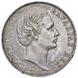 obverse: GERMANIA, Baviera - Ludovico II - Tallero, 1867