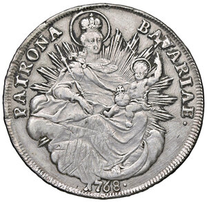 reverse: GERMANIA, Baviera - Tallero, 1768