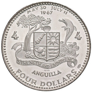 reverse: ANGUILLA, 4 Dollars, 1969