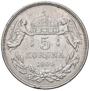 reverse: AUSTRIA, 5 Corone, 1909-KB