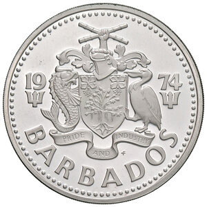 obverse: BARBADOS, 10 Dollars, 1974