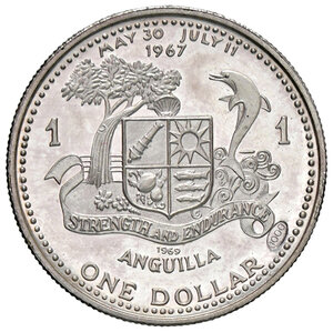 reverse: ANGUILLA, 1 Dollar, 1969