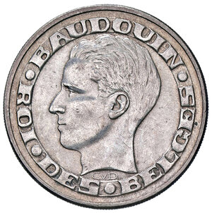 obverse: BELGIO, Baldovino - 50 franchi, 1958