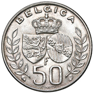 reverse: BELGIO, Baldovino - 50 franchi, 1960