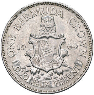 reverse: BERMUDA, Elisabetta II - 1 Bermuda Crown, 1964