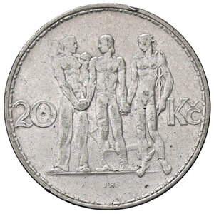 reverse: CECOSLOVACCHIA, 20 Koruny, 1933